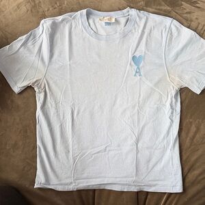 Light Blue Ami Logo Short-Sleeve T-Shirt Medium